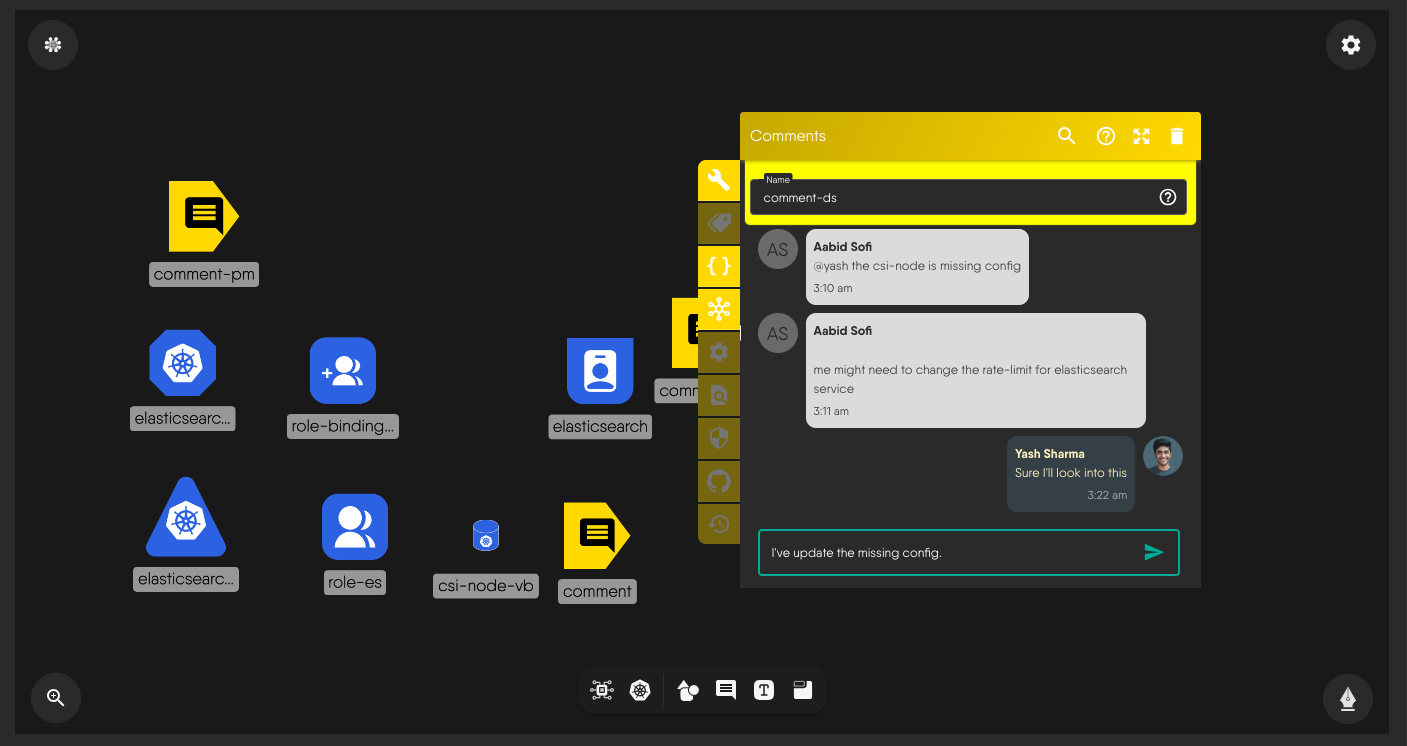 Peer review using comments in Designer